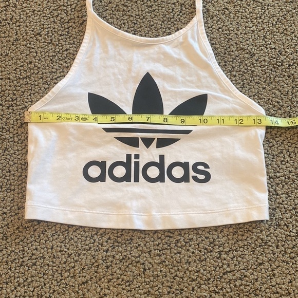 Adidas Black & White Cropped Halter Top Size XS in Like New Condition - Picture 5 of 6
